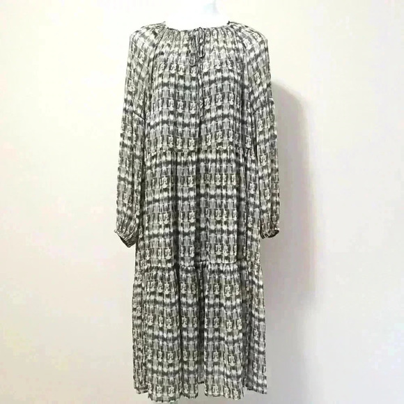 Banana Republic Puff-Sleeve Boho Style Dress - Picture 1 of 14